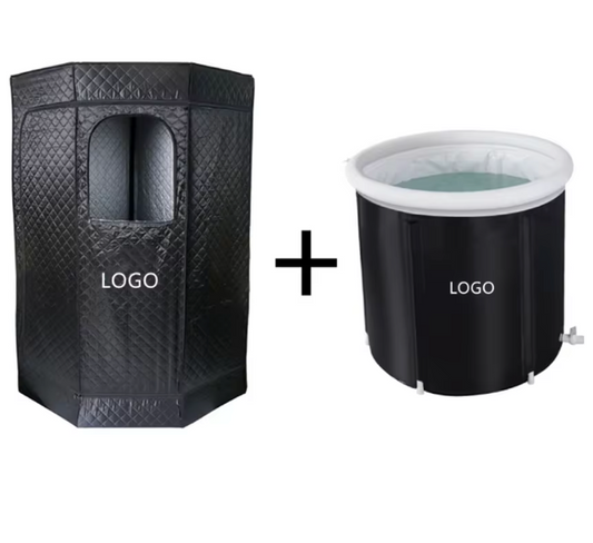 portable home steam room & cold plunge set